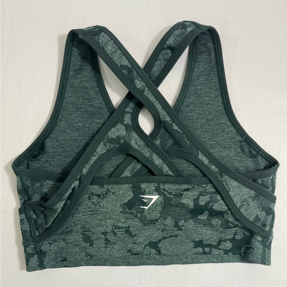 TWO Gymshark Sports Bras - Medium - Black, Green